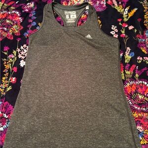 adidas Gray Heather Racerback Performance Tank